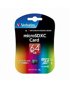 Verbatim(バーベイタム） microSDXCカード 64GB UHS-I対応 Class10 4991348071950