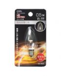 LEDローソク球（装飾用/0.5W/15lm/電球色相当/C7/E12/クリア） 4971275646155
