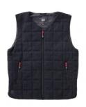 ツイード調ヒートベスト XLサイズ ネイビー 4967576569903