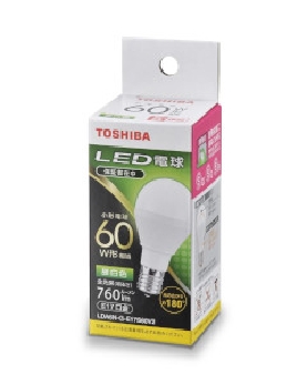 LED電球 小形電球型 60W相当 【昼白色】 4580625138587