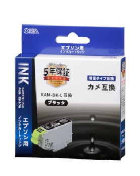 エプソン 増量タイプ カメ KAM-BK-L互換インク（ブラック×１） 4971275138766