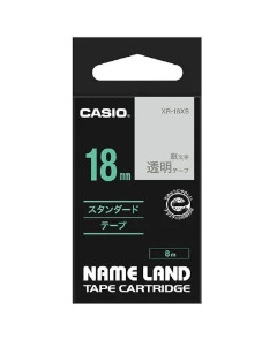 ネームランド透明テープ 銀文字18mm 4971850123323