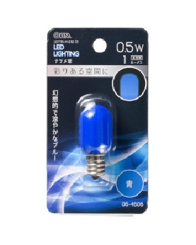 LEDナツメ球（装飾用/0.5W/1lm/青色/T20/E12/ブルー） 4971275646063