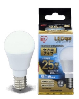 LED電球 E17 全方向 昼白色 25形 4967576293501