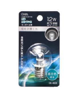 ＬＥＤミニボール球（装飾用/1.2W/57lm/クリア昼白色/G30/E17） 4971275646315