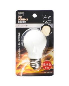 ＬＥＤ電球（装飾用/1.4W/75lm/電球色/PS/E26） 4971275646865