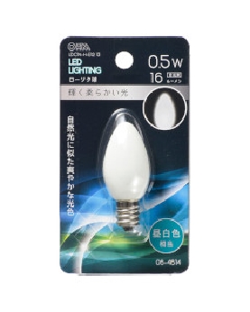 LEDローソク球（装飾用/0.5W/16lm/昼白色相当/C7/E12） 4971275646148