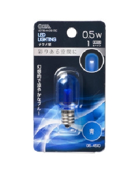 LEDナツメ球（装飾用/0.5W/1lm/青色/T20/E12/クリアブルー） 4971275646100