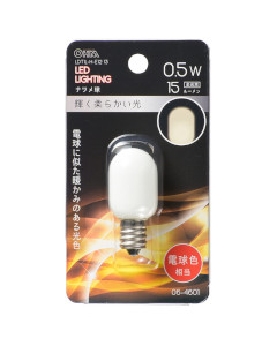 LEDナツメ球（装飾用/0.5W/15lm/電球色相当/T20/E12） 4971275646018