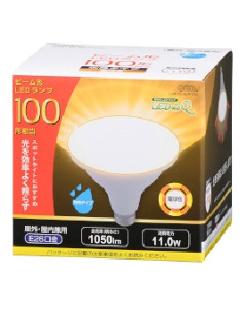 ＬＥＤ電球 ビームランプ形 広角（100形相当/1050lm/電球色/E26/防雨タイプ） 4971275634152