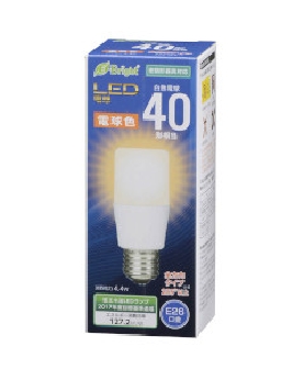 ＬＥＤ電球 Ｔ形（40形相当/560lm/電球色/E26/全方向配光255°/密閉形器具対応） 4971275636057