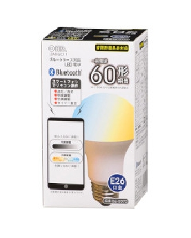 Bluetooth対応ＬＥＤ電球（明度、色調調整/電球色860lm、昼光色910lm/E26/広配光） 4971275609730