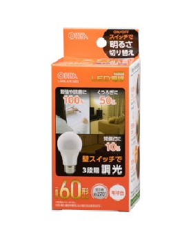 ＬＥＤ電球（60形相当/857lm/電球色/E26/全方向270°/密閉形器具対応/調光機能付） 4971275634251