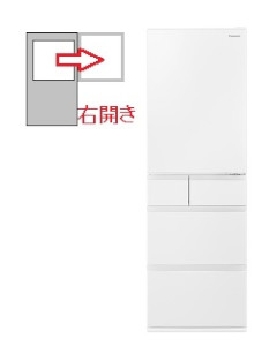 【右開き】冷蔵庫　406L　5ドア 4549980496206