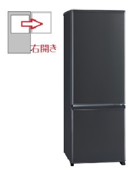 【右開き】冷蔵庫 168L 2ドア 4902901922985