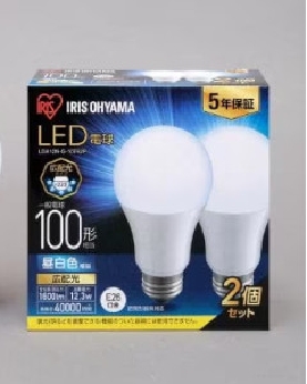 【2個セット】LED電球 E26 広配光 100形相当 4967576408233