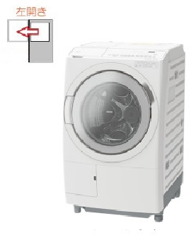【左開き】ドラム式洗濯乾燥機 洗濯容量12kg 乾燥容量6kg 4549873176086