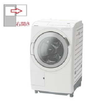 【右開き】ドラム式洗濯乾燥機 洗濯容量12kg 乾燥容量6kg 4549873176093