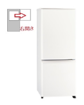 【右開き】冷蔵庫  2ドア 146L 4902901980763