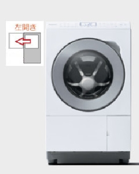 【左開き】ドラム式洗濯乾燥機 洗濯12kg 乾燥6kg 4549980744611