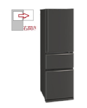 【右開き】冷蔵庫 300L 3ドア 4902901989759