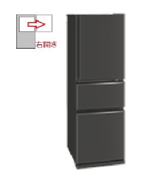 【右開き】冷蔵庫 272L 3ドア 4902901989476