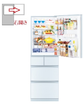 【右開き】5ドア 455L 冷蔵庫 4902901985362