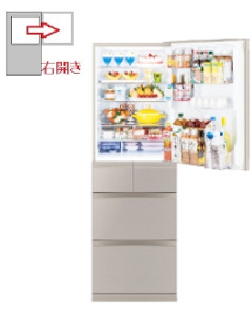 【右開き】5ドア 455L 冷蔵庫 4902901985379