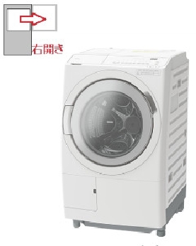 【右開き】ドラム式洗濯乾燥機 洗濯容量12kg 乾燥容量6kg 4549873192369