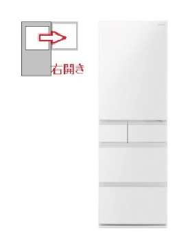 【右開き】冷蔵庫 5ドア 406L 4549980747339