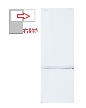 【右開き】2ドア 170L 冷蔵庫 4904530129810