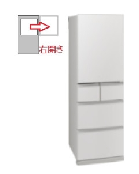 【右開き】5ドア 455L 冷蔵庫 4902901006616