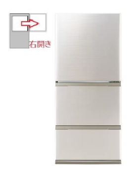 【右開き】冷蔵庫 262L 3ドア 4582678514677