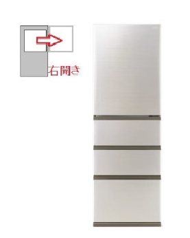 【右開き】冷蔵庫 362L 4ドア 4582678514691
