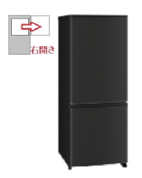【右開き】冷蔵庫  2ドア 146L 4573637016813